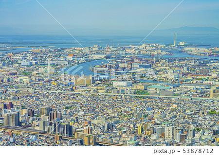 大阪　都市景観　住之江区方面　 53878712