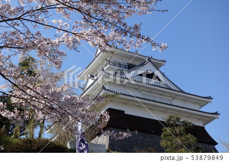 上山城と桜 53879849