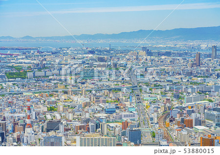 大阪 都市景観 浪速区、西区方面 大阪 都市景観 浪速区、西区方面 53880015