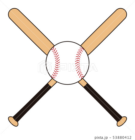 野球のバットとボール Baseball Bat Baseball Ball イラストのイラスト素材