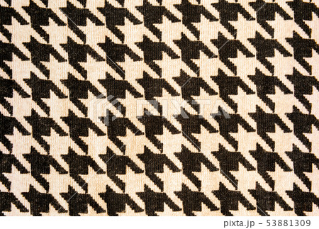 千鳥格子　チェック柄　伝統模様　ハウンドトゥース・チェック 53881309