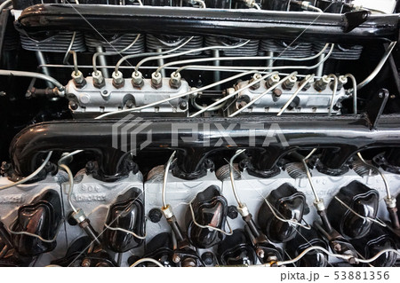old car gas engine 53881356