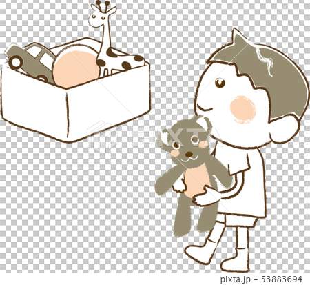 おもちゃを片付ける男の子 53883694