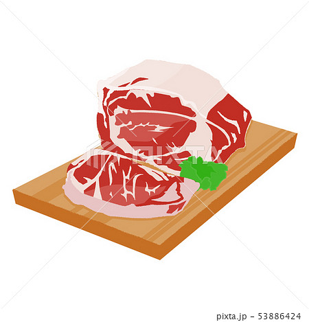 牛肉 ステーキ サーロインのイラスト素材