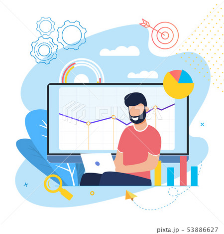Successful Development and Growth Project Cartoon. Successful Development and Growth Project Cartoon. 53886627