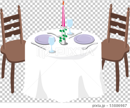食卓テーブルイスのイラスト素材