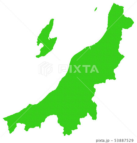 新潟県地図のイラスト素材