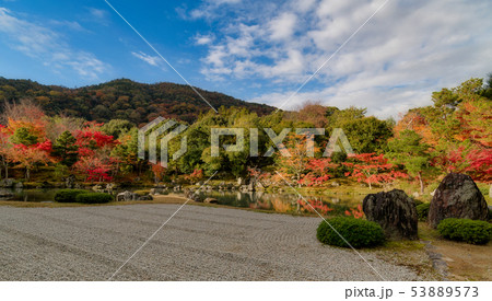 秋の天龍寺　曹源池庭園の紅葉 53889573