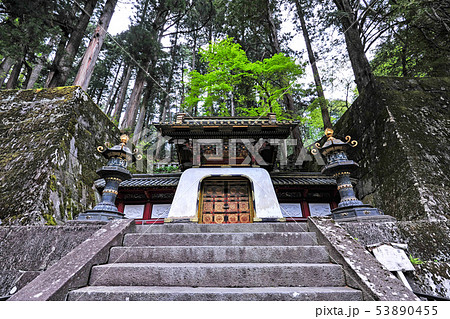 日光山輪王寺 大猷院皇嘉門 竜宮門 の写真素材