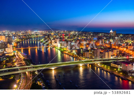 《新潟県》新潟市都市風景・夜景 53892681