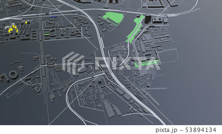 3D futuristic city architecture 53894134