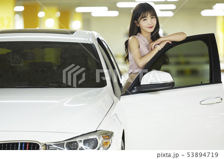自動車 ビジネスウーマン ビジネス 53894719