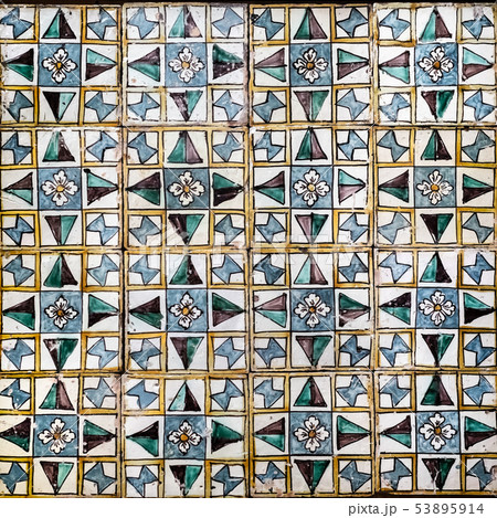 Background of vintage ceramic tiles 53895914
