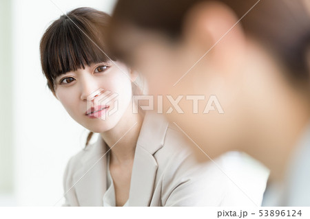 会話するビジネスウーマン 会話するビジネスウーマン 53896124