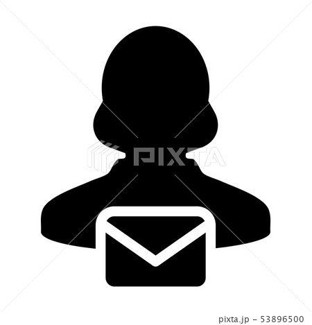 Mail user icon vector emale person profile avatar Mail user icon vector emale person profile avatar 53896500