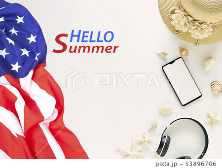 Top view vacation summer background 53896706