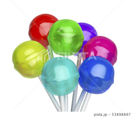Group of colorful lollipops 53898897