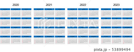 Calendar 21 22 23 Template 12 のイラスト素材