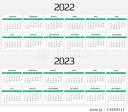 2023 Calendar Kuwait With Holidays Calendar 2022 And 2023 Template 12 Months Stock Illustration 53899513 Pixta