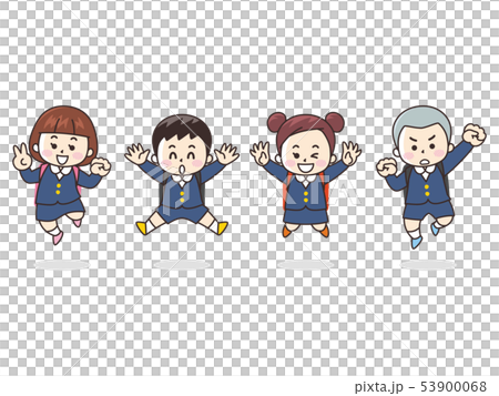 ジャンプする小学生 ジャンプする小学生 53900068