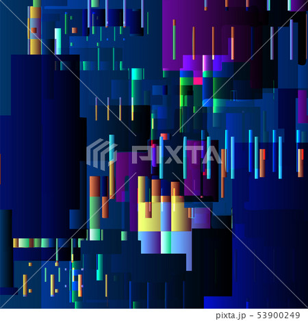 Abstract glitch background with colorful pixel error lines and graphic defects 53900249