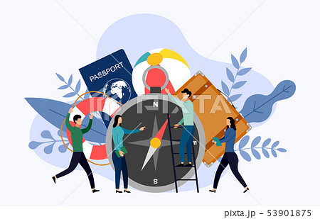 Compass rose with human concepts 53901875