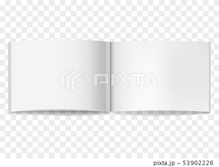 Opened white horizontal brochure mockup 53902226