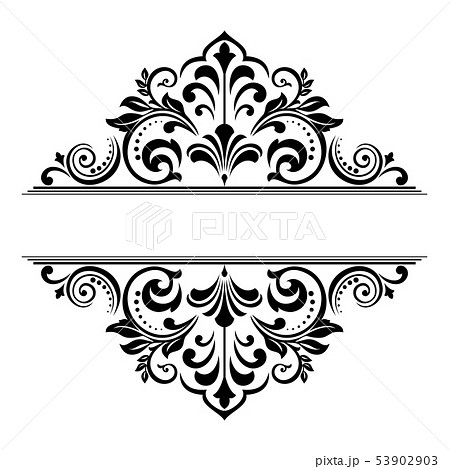 Vintage black element. Graphic design. Damask Vintage black element. Graphic design. Damask 53902903