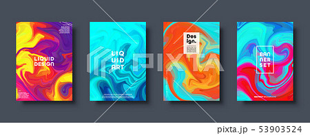Colorful abstract geometric background. Liquid dynamic gradient waves. Fluid marble texture. Modern Colorful abstract geometric background. Liquid dynamic gradient waves. Fluid marble texture. Modern 53903524