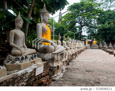 Wat Yai Chaimongkol in Ayutthaya, Thailand 53908021