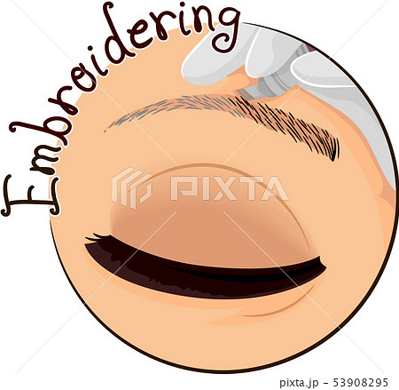 Eyebrow Embroidering Icon Illustration Eyebrow Embroidering Icon Illustration 53908295
