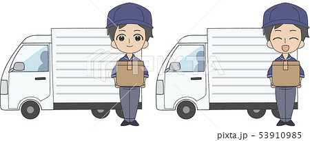作業員 男性 トラック 作業員 男性 トラック 53910985