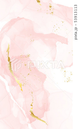 Alcohol ink wedding invitation template. Tender 53913113