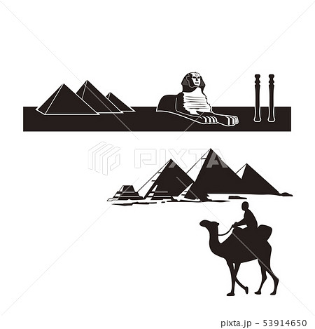 エジプトの街並みの背景のイラスト素材