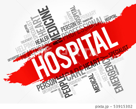 Hospital word cloud collage 53915302