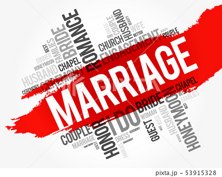 Marriage word cloud collage 53915328