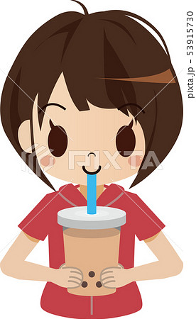 タピオカミルクティー　飲む 53915730
