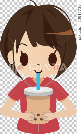タピオカミルクティー　飲む 53915730
