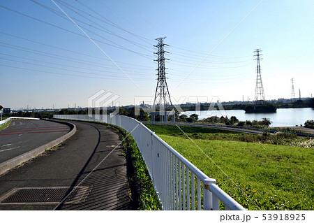 荒川河川敷入口 幸魂大橋付近 53918925