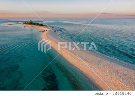 Tropical island at sunset 53919240