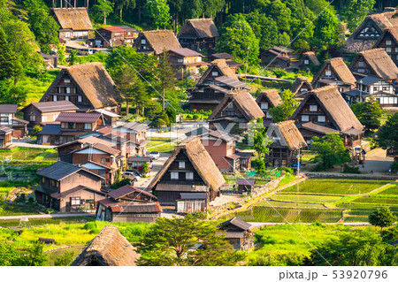 《岐阜県》白川郷全景・初夏 53920796