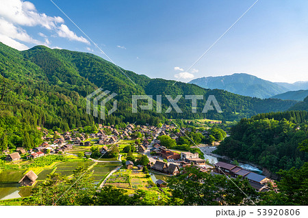 《岐阜県》白川郷全景・初夏 53920806
