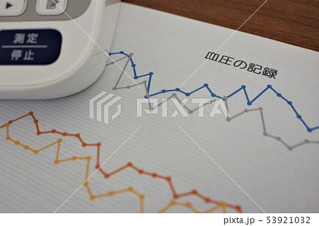 血圧の記録　健康管理 53921032