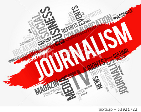 Journalism word cloud collage 53921722