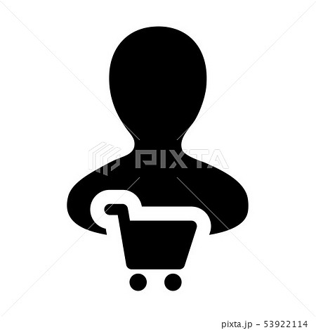 Product icon vector with male customer person 53922114