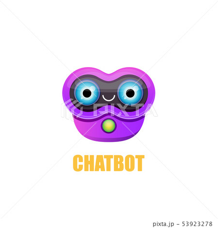 cute chatbot character isolated on white background. Vector Funny robot assistant, chatter bot 53923278