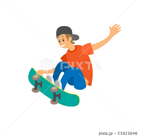 Urban Activity, Skating Boy, Skateboard Vector 53923646