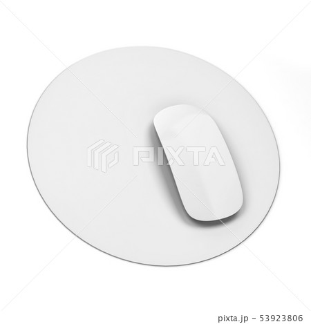 Blank modern computer mouse with pad mockup 53923806