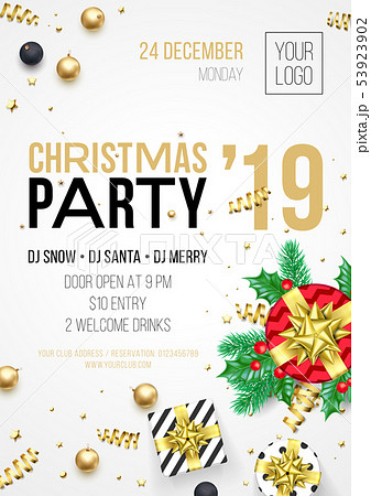 Christmas party vector invitation poster Christmas party vector invitation poster 53923902