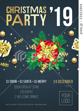 Christmas party vector invitation poster 53923904